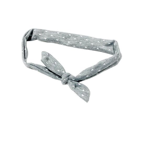 Light Grey Heart Print Head Band - Picture 2 of 2